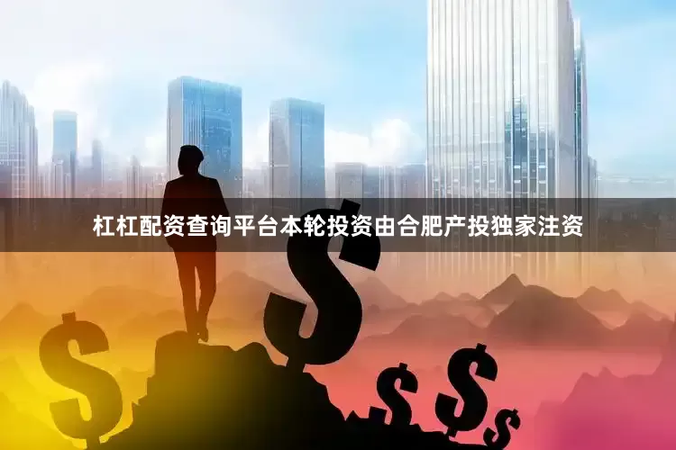 杠杠配资查询平台本轮投资由合肥产投独家注资